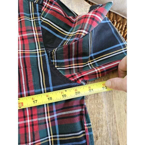 J.CREW Shirt Mens M Tartan Secret Wash Slim Plaid Button Up Cotton Stretch Black - Picture 6 of 7